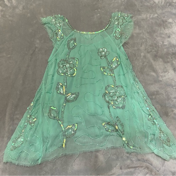 Free People Mint Green Embroidered Top - Picture 3 of 12